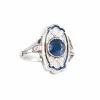 Bague Art Déco Saphirs Diamants