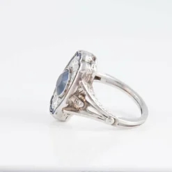 Bague Art Déco Saphirs Diamants