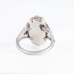 Bague Art Déco Saphirs Diamants