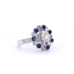 Bague Art Déco STELLA diamants et saphirs