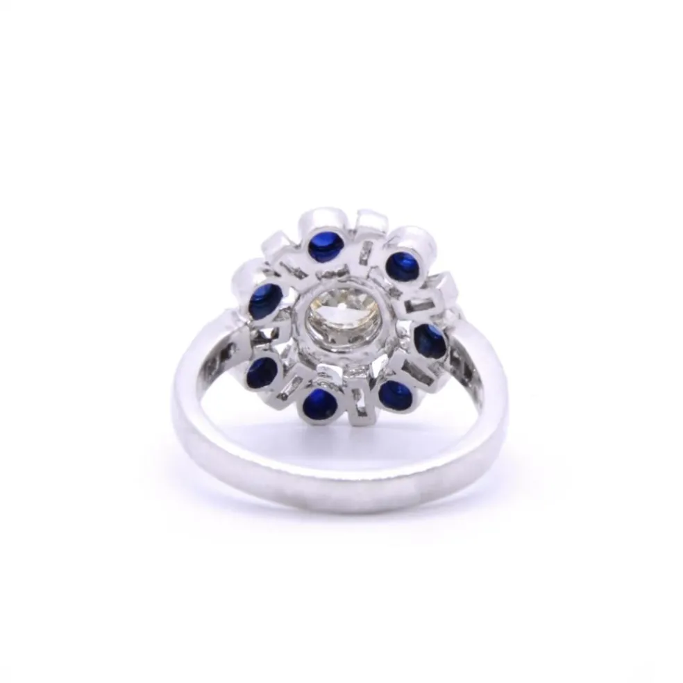Bague Art Déco STELLA diamants et saphirs