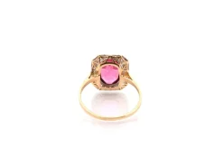 Bague art déco tourmaline et diamants
