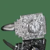Bague Art Deco 1930 en platine et brillants.