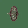 BAGUE ART DECO DIAMANTS RUBIS