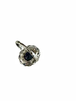 Bague Art Deco en Or, Platine, Saphir et Diamants