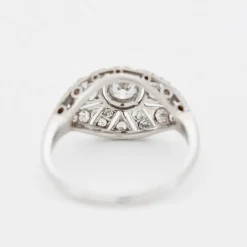 Bague Art Deco en Platine et Diamants