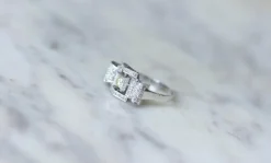 Bague Art Deco Géométrique Diamant