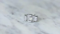 Bague Art Deco Géométrique Diamant