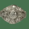 BAGUE ART DECO PLATINE ET DIAMANTS