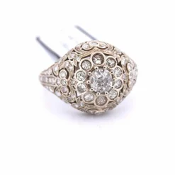 BAGUE ART NOUVEAU - OR BLANC