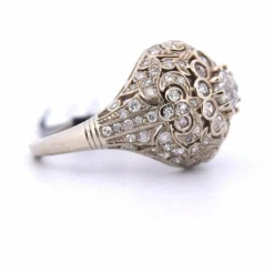 BAGUE ART NOUVEAU - OR BLANC