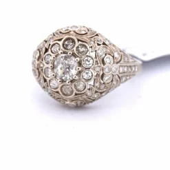 BAGUE ART NOUVEAU - OR BLANC