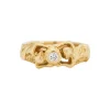 Bague Art Nouveau Or jaune 18 carats et Diamant Décor de Femmes
