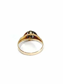 Bague Art Nouveau or jaune saphirs