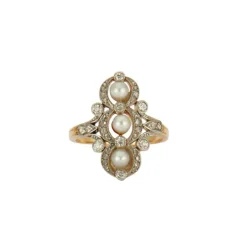 Bague Art Nouveau Perles