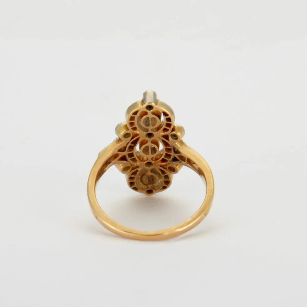 Bague Art Nouveau Perles