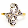 Bague Art Nouveau platine diamants