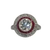 Bague Art-Déco diamants et Rubis