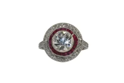 Bague Art-Déco diamants et Rubis