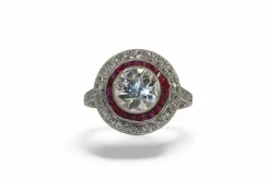 Bague Art-Déco diamants et Rubis