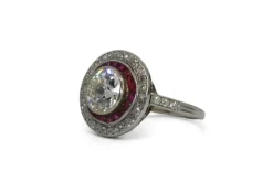 Bague Art-Déco diamants et Rubis