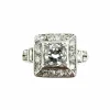 Bague Art-Déco, platine et diamants