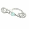 Bague Au coeur des étoiles, or blanc, diamants, topaze