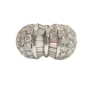Bague au design contemporain du XXe siècle en or blanc 18 kt avec diamants