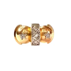 BAGUE AU DESIGN RÉTRO DES ANNÉES 1940-45
