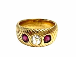 Bague austro-hongroise vintage de la fin du 19e siècle.