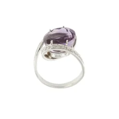 Bague avec améthyste et diamants