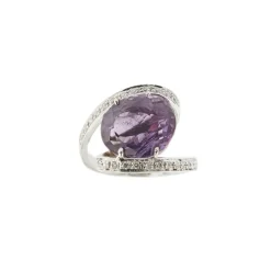 Bague avec améthyste et diamants