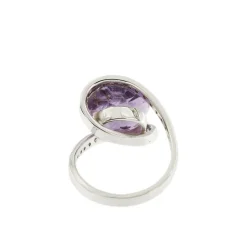 Bague avec améthyste et diamants