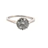 Bague avec diamant important monté sur structure en platine