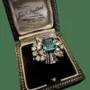 Bague avec Diamants et Émeraude
