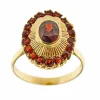 Bague avec grenats
