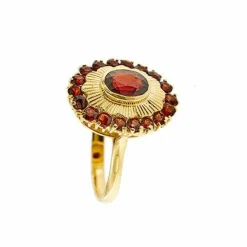 Bague avec grenats