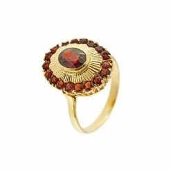 Bague avec grenats