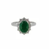 Bague avec émeraude et diamants