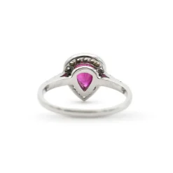 Bague avec rubis du Mozambique ct 0,85 et diamants