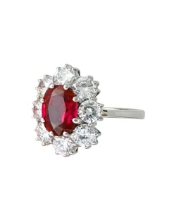 Bague avec Rubis et Diamants