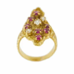 Bague avec rubis et diamants
