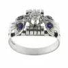Bague avec saphirs et diamants