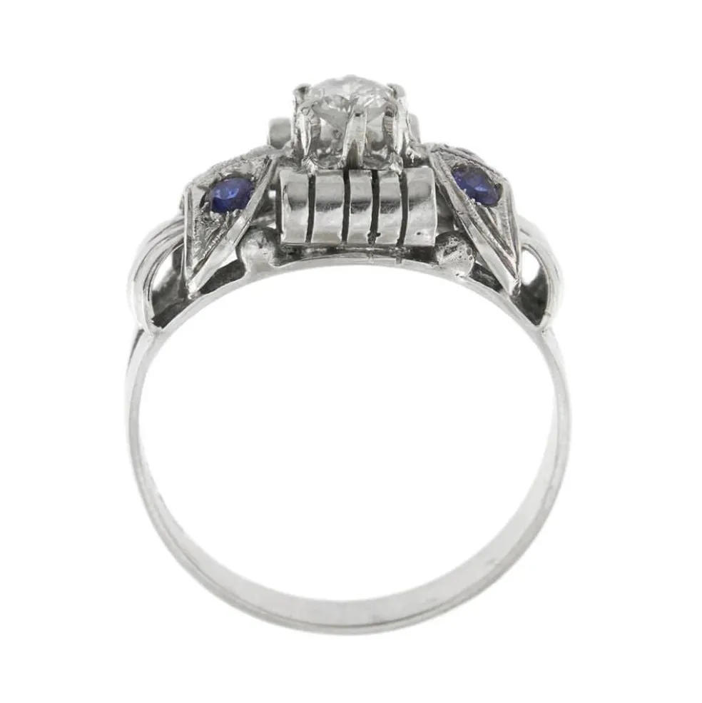 Bague avec saphirs et diamants