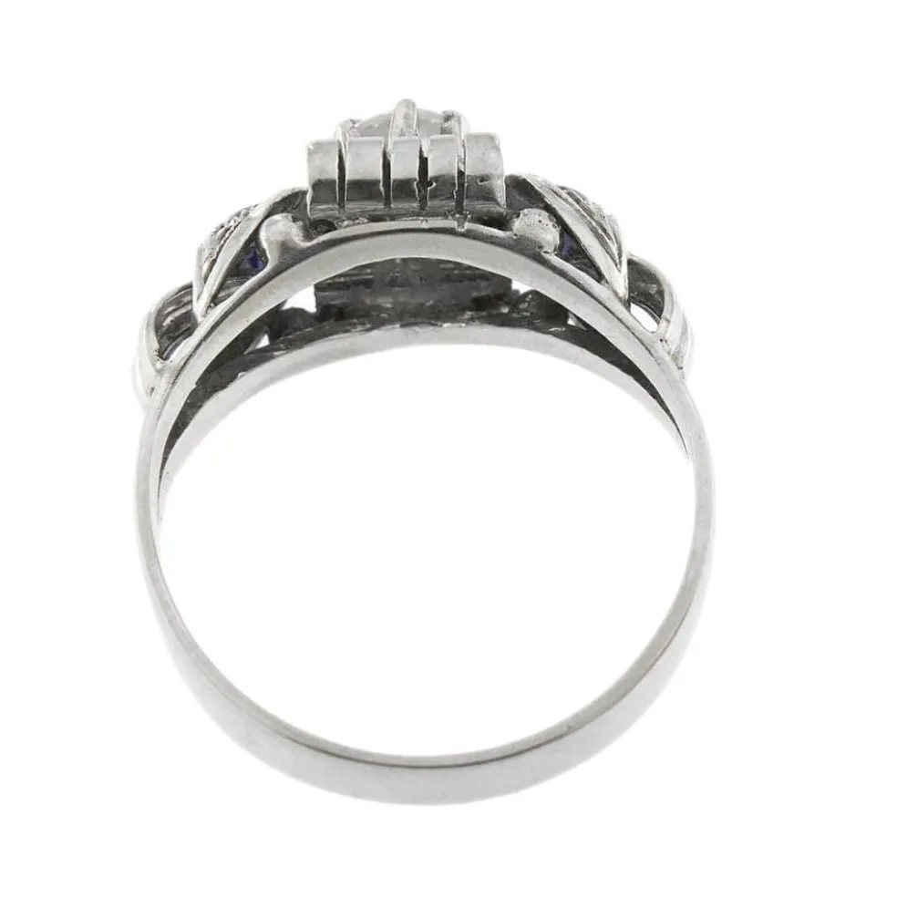 Bague avec saphirs et diamants