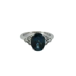 BAGUE AVEC TOPAZE ET DIAMANTS