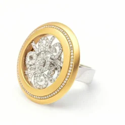 Bague AVENNE en Or Bicolore et Diamants. Tout neuf