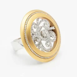 Bague AVENNE en Or Bicolore et Diamants. Tout neuf