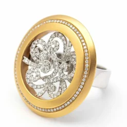 Bague AVENNE en Or Bicolore et Diamants. Tout neuf