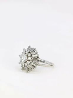 Bague ballerine vintage diamants